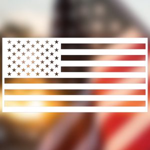 American Flag Window Decal