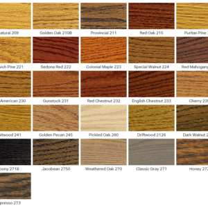 Stain color options