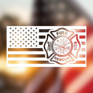 Fire Rescue Maltese Flag Decal